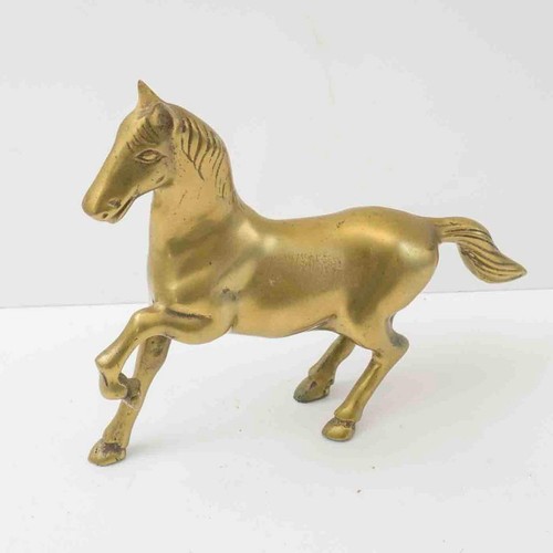 Brass horse figurine desk - horse,