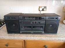 Hitachi TRK-W530E Portable Radio /Twin Cassette Player PARTS NOT WORKING 