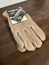 Wells Lamont Leather Work Gloves LARGE Suede Thinsulate Lined VTG Mexico 7080L