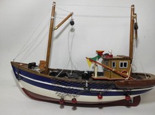 Wooden Model Fishing Trawler