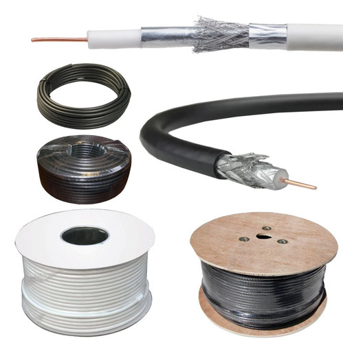 White black rg6 coaxial - rg6, cable