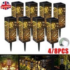 8Pc Solar Powered LED Stake