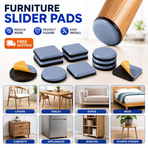 40x round furniture gliders - 4-40x,