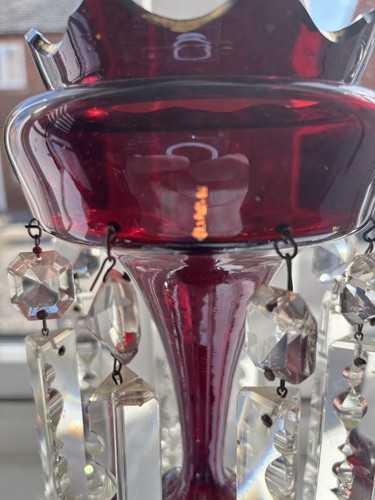 Victorian red opaline glass