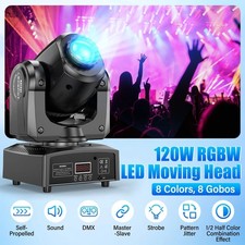120W RGBW Moving Head Stage Lighting LED Spot Beam DMX Disco DJ Party Club Light