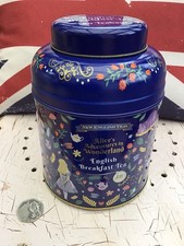 New English Teas Alice’s Adventures In Wonderland Blue Tea Tin Empty