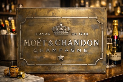 Moet chandon metal sign - moet,