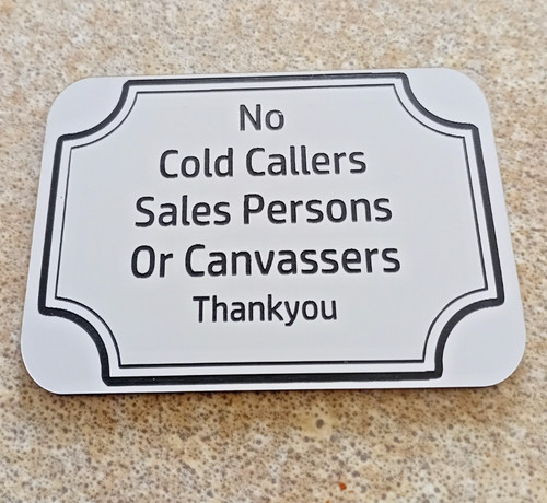 Engraved sign no cold - engraved,