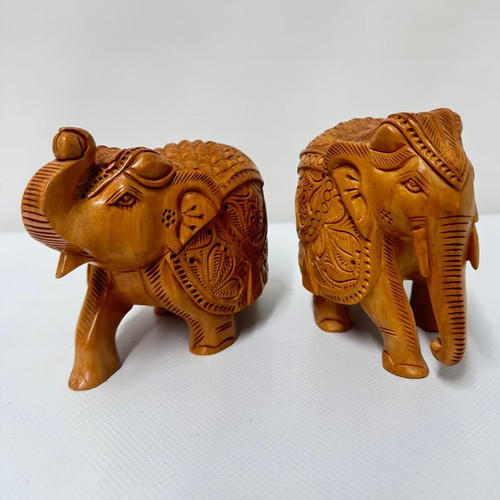 Pair hand carved - pair,