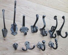 RUSTIC IRON HOOKS ANTIQUE CAST