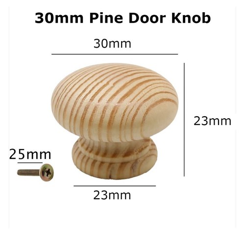 Pine wood door knobs - pine,