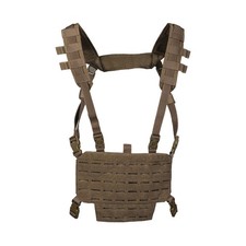 Mil-Tec Lightweight Chest Rig Lazer Cut MOLLE Tactical Kit Airsoft Vest Coyote 