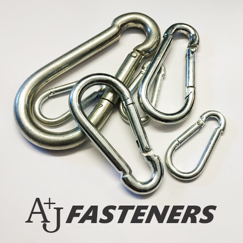 Carabiner spring clip bzp zinc - spring,