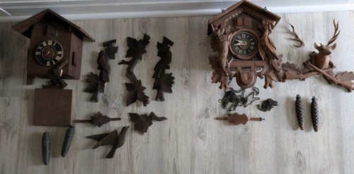 Vintage deer hunter cuckoo - vintage,