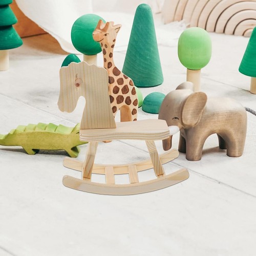 Wooden rocking horse model - wooden,