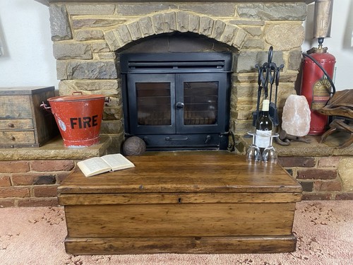 Old antique pine chest - pine,