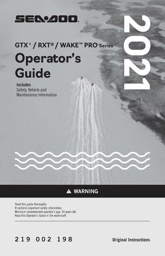 Sea doo owners manual book - owners,