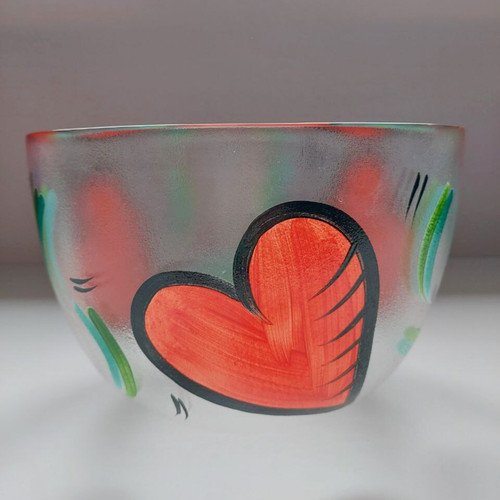 Kosta boda glass bowl hearts - boda,