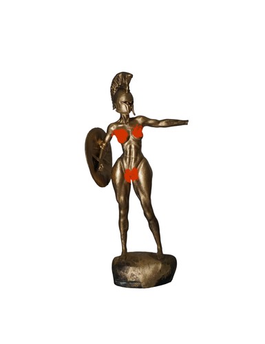 Greek spartan warrior figurine - greek,