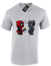 BAD LITTLE KITTY MENS T SHIRT DEAD BLACK FUNNY PANTHER MAN WADE JOKE HULK IRON