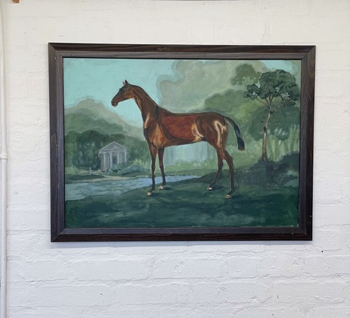 Oil painting horse equine - oil, /