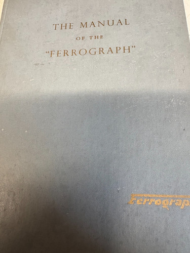 The manual ferrograph - of,