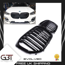BMW X5 G05 MODEL 2019 ON GLOSS BLACK DUAL SLAT KIDNEY GRILL GRILLS UK SELLER