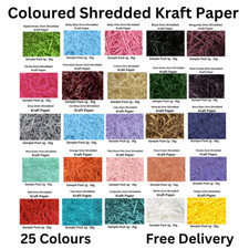  Shredded Paper 27 Coloured Kraft Wrapping Easter Hamper Boxes Gift Packaging 