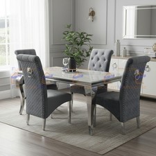 180cm White Marble 4-Leg