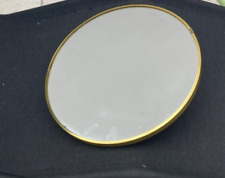 Vintage STAG Furniture Dressing Table ROUND MIRROR -Goldtone Rim Original Fixing
