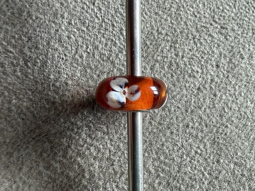 Trollbeads glass flower bead - trollbeads,