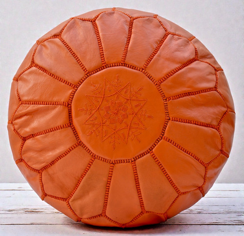 Moroccan orange leather - orange,