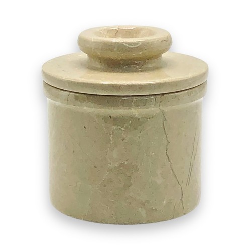 Marble butter keeper with lid - butter,