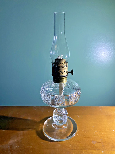 Antique miniature oil lamp - miniature,
