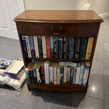 Small Bookcase Yew Wood Veneer Immaculate Condition