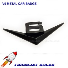 V6 BLACK CAR BADGE EMBLEM