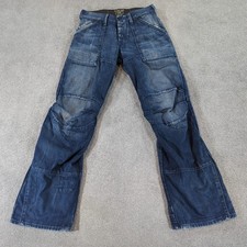 G-Star Jeans Mens W30 L32 Blue Fire Elwood Loose Relaxed Dark Baggy Streetwear