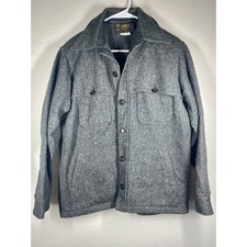 Swanndri Wool Jacket Mens Medium Gray Cruiser Made In New Zealand Shacket