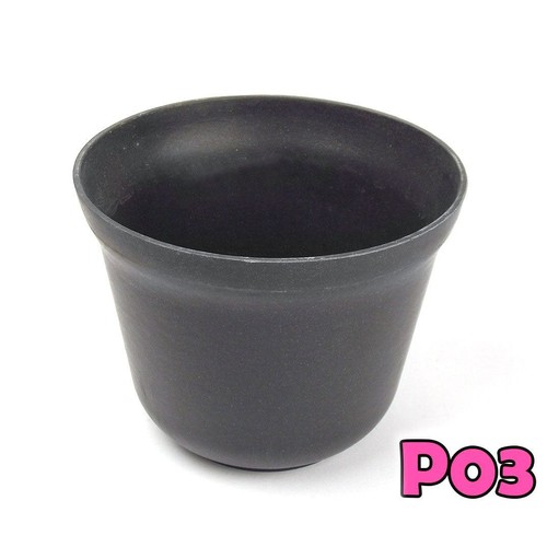 Black fibreglass planter - black,