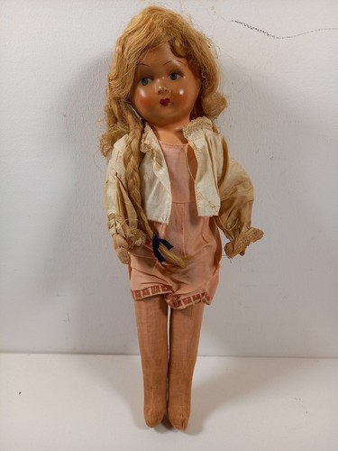 Antique doll with blonde - doll, hair