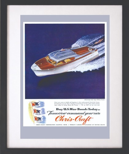 Framed print chris craft - framed, a3