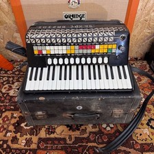 Vintage 1980s Hohner Vox 4P Atlantic IVN Musette Accordion Piano w Original Case