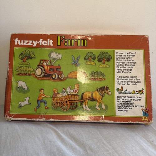 Vintage fuzzy felt farm set - fuzzy,