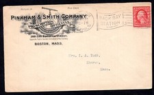 U.S. 1910 MEDICAL OPTICIAN ADVERTISING COVER BOSTON TO SHARON, MASS.