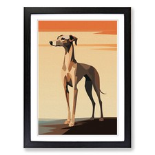 Whippet Minimalism No.2 Framed