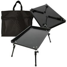 Metal Carp Fishing Bivvy Bait Table BLACK With Bivvy Bag Tackle Aluminium