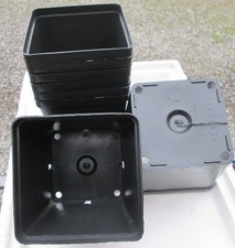 5x VASO PLASTICA QUADRATO cm 14 L 2,4 - 14x14x14 ITALIA ROBUSTISSIMO