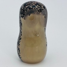 Wedgwood Glass Owl Art Sculpture – England – 4¾" Tall – Vintage Figurine