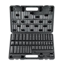 Uimoso Impact Sockets Set 48pcs 6-Point 3/8in Drive Bit Ratchet Tool Kit Case