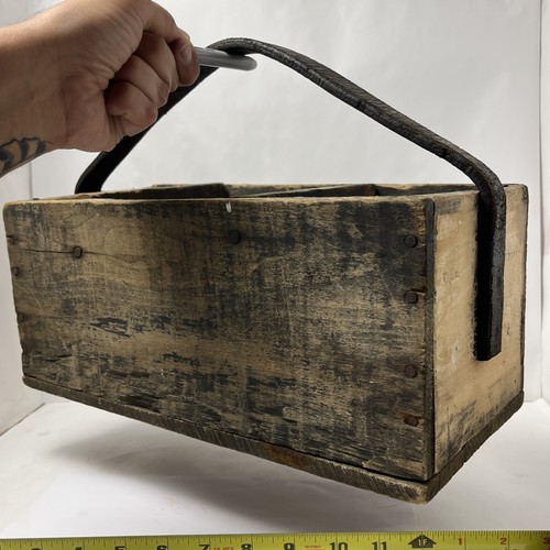 Antique wood tool box - wood,
